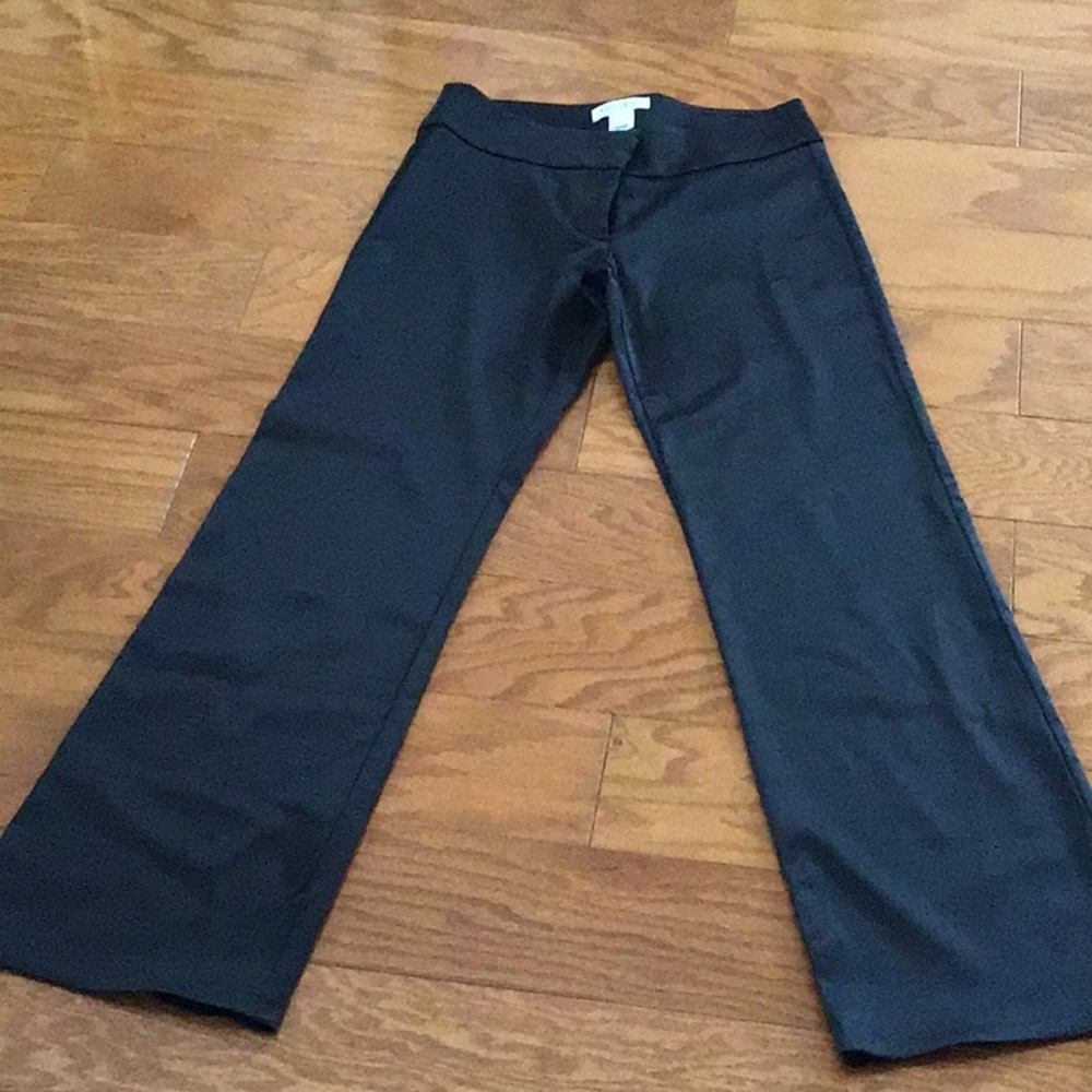 WHBM beautiful silky dressy black pants. EUC SZ 8